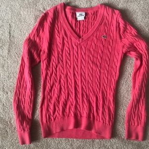Lacoste pink sweater sz40